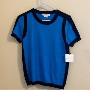 Liz Claiborne black and blue mini light sweater